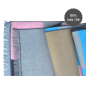 Preview: Scarf Shawl 100% Silk Flannel Jacquard Block Black Blue Pink